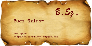 Bucz Szidor névjegykártya